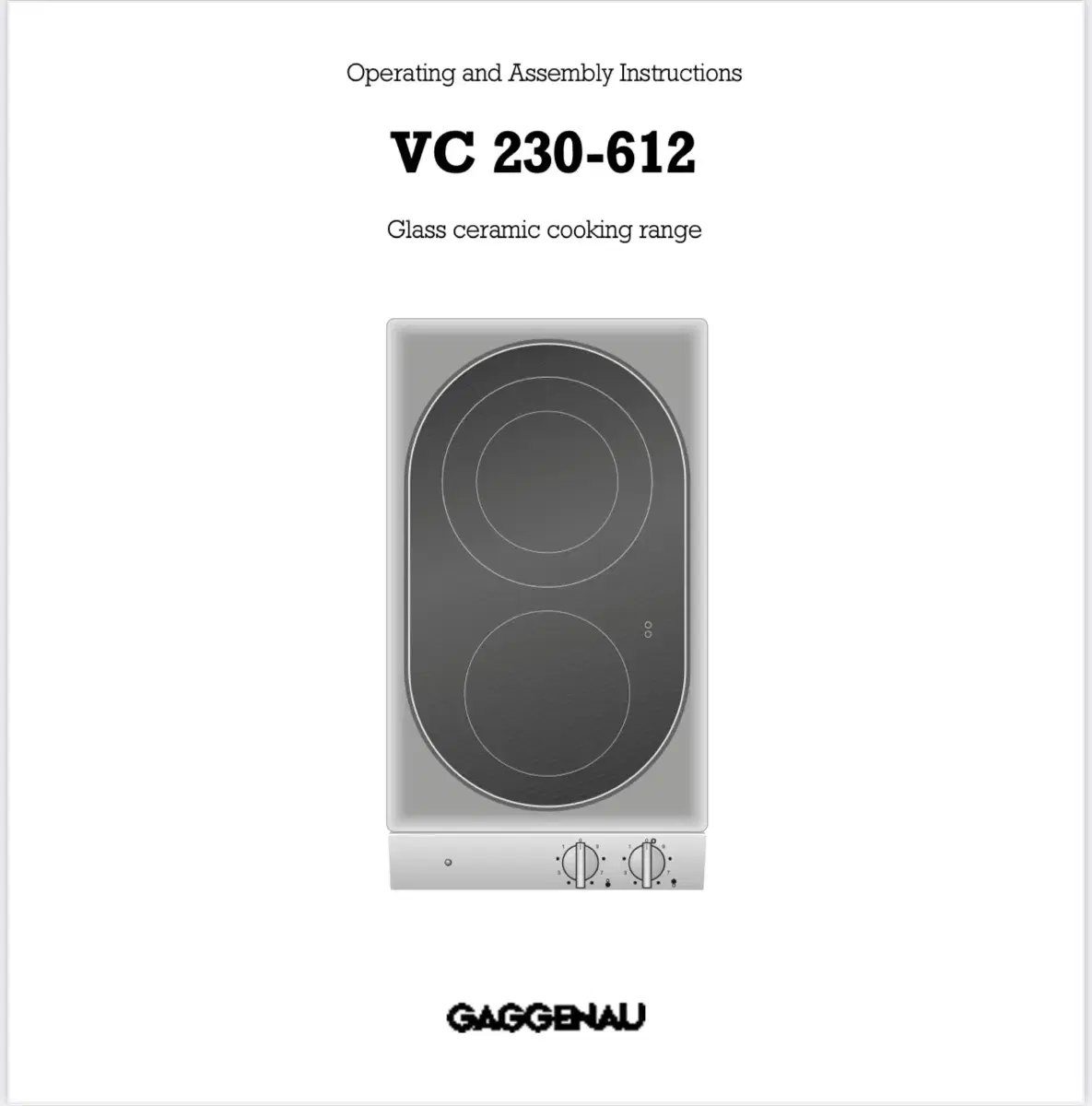 가게나우 인덕션 gaggenau Vario glass VC230912